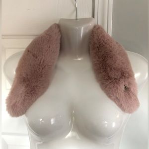 Faux Fur Pink Scarf